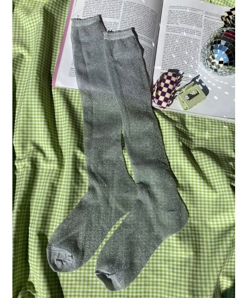 WC(ダブル シー)の「ラメソックス(ソックス/靴下・レディース・ブラック/シルバー/オレンジ/グリーン・FREE)」の4枚目の写真