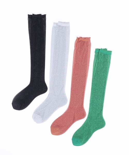 WC(ダブル シー)の「ラメソックス(ソックス/靴下・レディース・ブラック/シルバー/オレンジ/グリーン・FREE)」の10枚目の写真