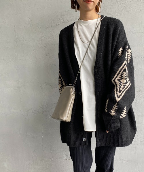 PENDLETON（ペンドルトン）の「[PENDLETON/ペンドルトン] Vネック ニットカーディガン（カーディガン/ボレロ・レディース・ブラック系2/ブラック系1・L/M）」の21枚目の写真