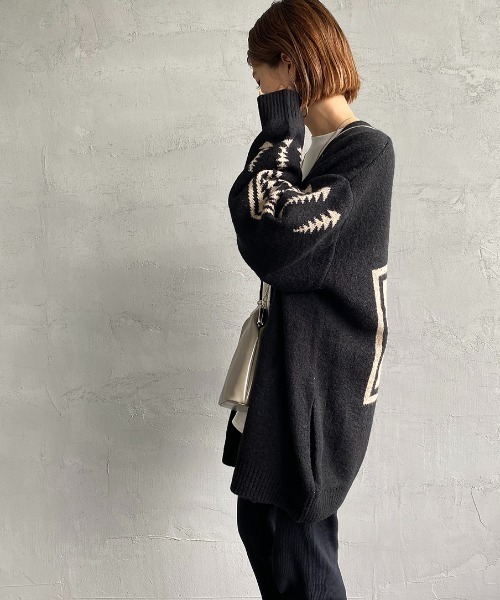 PENDLETON（ペンドルトン）の「[PENDLETON/ペンドルトン] Vネック ニットカーディガン（カーディガン/ボレロ・レディース・ブラック系2/ブラック系1・L/M）」の14枚目の写真