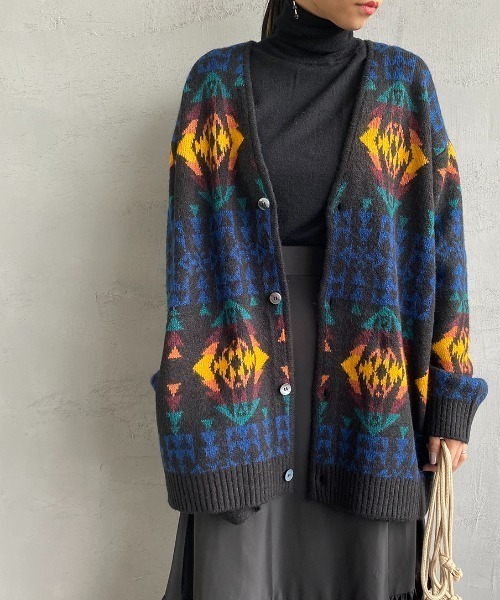 PENDLETON（ペンドルトン）の「[PENDLETON/ペンドルトン] Vネック ニットカーディガン（カーディガン/ボレロ・レディース・ブラック系2/ブラック系1・L/M）」の16枚目の写真