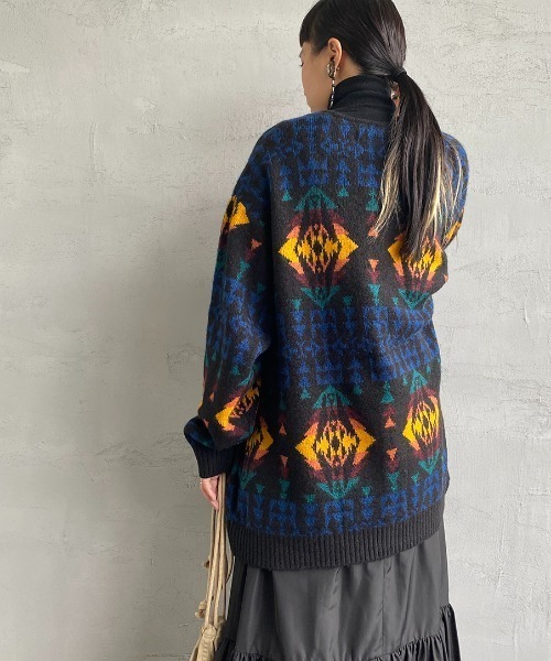 PENDLETON（ペンドルトン）の「[PENDLETON/ペンドルトン] Vネック ニットカーディガン（カーディガン/ボレロ・レディース・ブラック系2/ブラック系1・L/M）」の10枚目の写真
