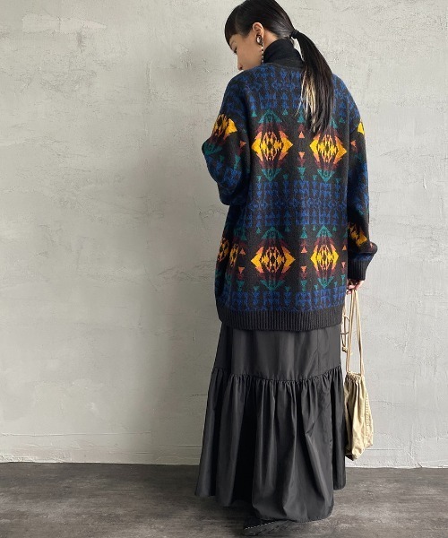 PENDLETON（ペンドルトン）の「[PENDLETON/ペンドルトン] Vネック ニットカーディガン（カーディガン/ボレロ・レディース・ブラック系2/ブラック系1・L/M）」の5枚目の写真