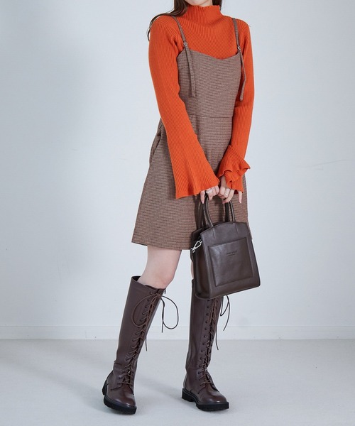 Heather（ヘザー）の「ソデフレアピタニット  239617（ニット/セーター・レディース・ブラック/オレンジ/オフホワイト/ブルー・FREE）」の18枚目の写真