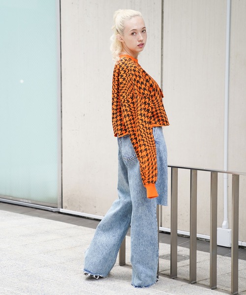 X-girl(エックスガール)の「CARGO POCKET SWEAT TOP(スウェット・レディース・ブラック/オレンジ/アッシュ・M/S)」の10枚目の写真