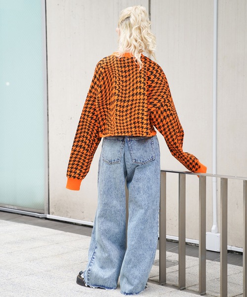 X-girl(エックスガール)の「CARGO POCKET SWEAT TOP(スウェット・レディース・ブラック/オレンジ/アッシュ・M/S)」の12枚目の写真