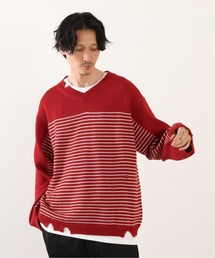 NOMA t.d. | 【NOMA t.d./ノーマティーディー】別注Damage Stripe ニット(ニット/セーター)