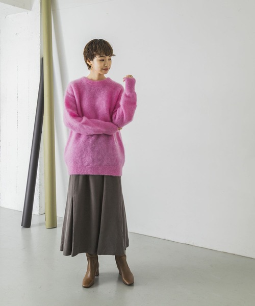 URBAN RESEARCH（アーバンリサーチ）の「COFILスーパーキッドモヘヤ混プルオーバー（ニット/セーター・レディース・ブラック/ピンク/ブルー・FREE）」の17枚目の写真