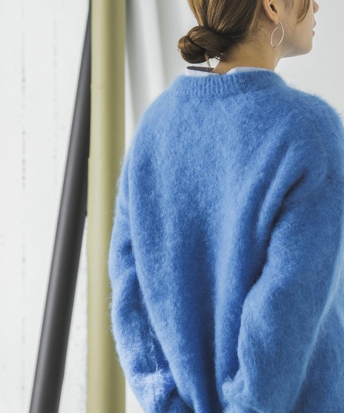 URBAN RESEARCH（アーバンリサーチ）の「COFILスーパーキッドモヘヤ混プルオーバー（ニット/セーター・レディース・ブラック/ピンク/ブルー・FREE）」の18枚目の写真