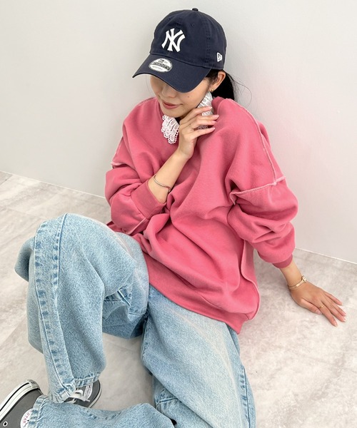 Futier land（フューティアランド）の「リンキングスウェットプルオーバー（スウェット・レディース・ピンク/グリーン/アイボリー/モカ/ピンク系その他/グレー/ネイビー/パープル/ライトベージュ/グレー系その他/イエロー/ホワイト/ブラウン/ベージュ・FREE/X-LARGE）」の19枚目の写真