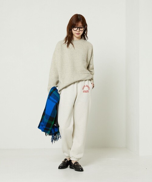 FREAK'S STORE（フリークスストア）の「ポケット付きニットプルオーバー（ニット/セーター・レディース・ブラック/オフホワイト/サックスブルー/マスタード・ﾌﾘ-）」の6枚目の写真