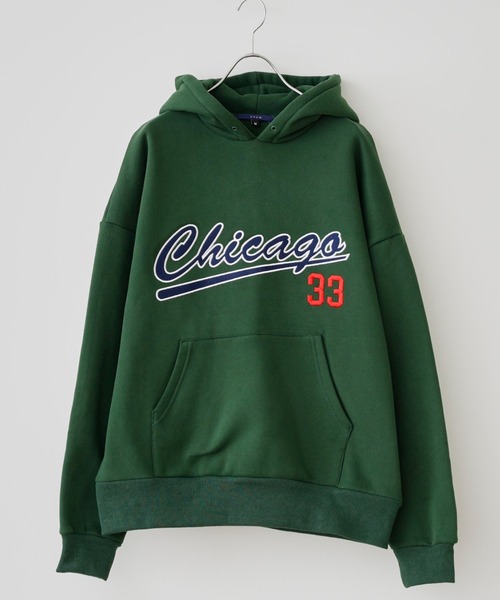CPCM(シーピーシーエム)の「CHICAGO裏起毛パーカー(パーカー・メンズ・グレー/チャコールグレー/グリーン/グレー系その他・MEDIUM/LARGE)」の4枚目の写真