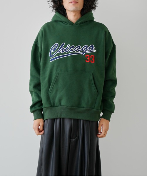 CPCM(シーピーシーエム)の「CHICAGO裏起毛パーカー(パーカー・メンズ・グレー/チャコールグレー/グリーン/グレー系その他・MEDIUM/LARGE)」の5枚目の写真