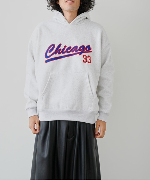 CPCM(シーピーシーエム)の「CHICAGO裏起毛パーカー(パーカー・メンズ・グレー/チャコールグレー/グリーン/グレー系その他・MEDIUM/LARGE)」の11枚目の写真