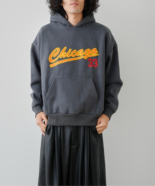 CPCM(シーピーシーエム)の「CHICAGO裏起毛パーカー(パーカー・メンズ・グレー/チャコールグレー/グリーン/グレー系その他・MEDIUM/LARGE)」の8枚目の写真
