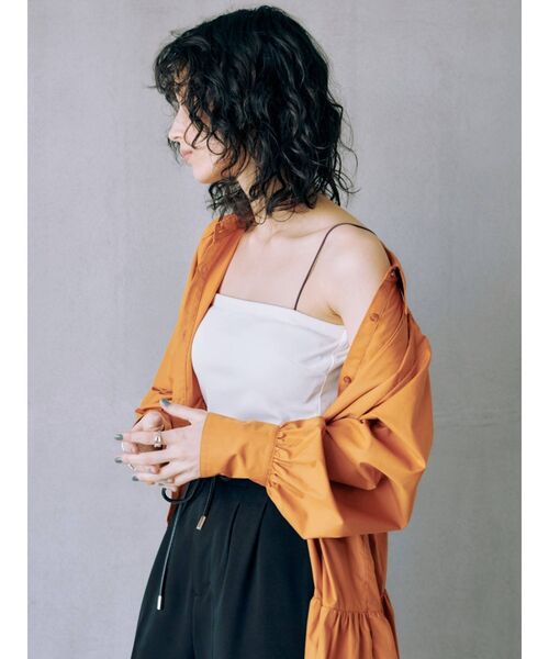 EVRIS(エヴリス)の「カラーストラップリブキャミソール(キャミソール・レディース・グリーン/ホワイト/ブラック/パープル・FREE)」の13枚目の写真