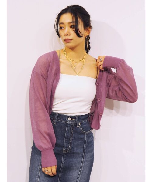 EVRIS(エヴリス)の「カラーストラップリブキャミソール(キャミソール・レディース・グリーン/ホワイト/ブラック/パープル・FREE)」の15枚目の写真