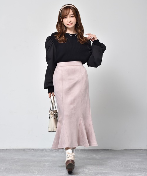 ems excite（エムズエキサイト）の「キリカエマーメイドスカート（スカート・レディース・ブラック/オレンジ/アイボリー/ライトピンク・FREE）」の12枚目の写真