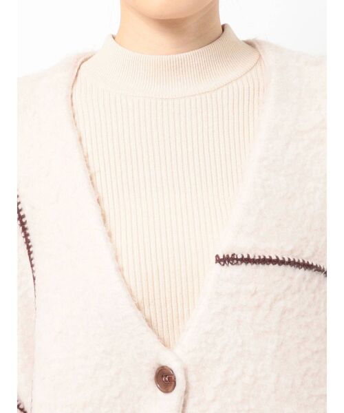 MURUA（ムルーア）の「アウトリンキングニットガウン（カーディガン/ボレロ・レディース・ブラック/アイボリー・FREE）」の18枚目の写真