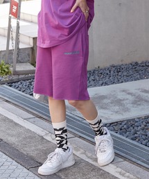 【Snap club】裏毛ワンポイント刺繍ロゴスウェットショーツ