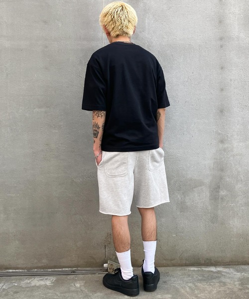 Snap club（スナップクラブ）の「【Snap club】裏毛ワンポイント刺繍ロゴスウェットショーツ（スウェットパンツ・レディース・ブラック/パープル/イエロー/グリーン/ロイヤルブルー/ホワイト系/ライトグレー/ダークオレンジ・FREE）」の15枚目の写真
