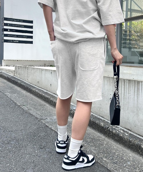 Snap club（スナップクラブ）の「【Snap club】裏毛ワンポイント刺繍ロゴスウェットショーツ（スウェットパンツ・レディース・ブラック/パープル/イエロー/グリーン/ロイヤルブルー/ホワイト系/ライトグレー/ダークオレンジ・FREE）」の20枚目の写真