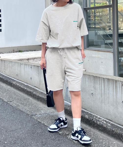Snap club（スナップクラブ）の「【Snap club】裏毛ワンポイント刺繍ロゴスウェットショーツ（スウェットパンツ・レディース・ブラック/パープル/イエロー/グリーン/ロイヤルブルー/ホワイト系/ライトグレー/ダークオレンジ・FREE）」の21枚目の写真