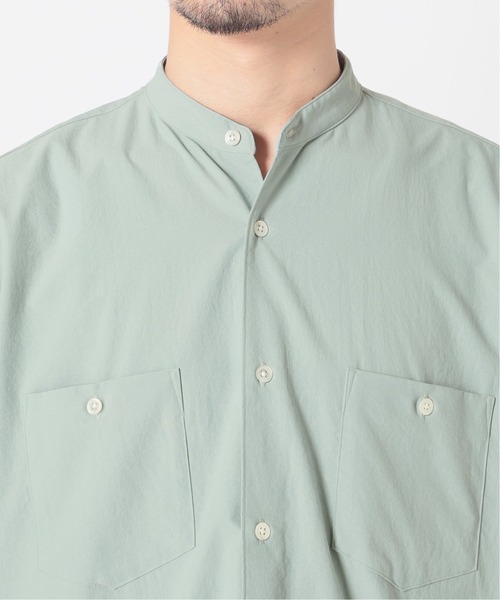 417 EDIFICE（フォーワンセブンエディフィス）の「ダブルポケット バンドカラーシャツ（シャツ/ブラウス・メンズ・グレー/グリーン/ブルー・SMALL/MEDIUM/LARGE）」の14枚目の写真