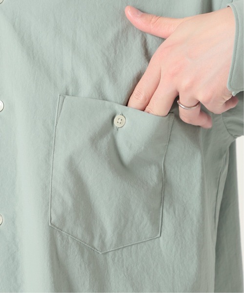 417 EDIFICE（フォーワンセブンエディフィス）の「ダブルポケット バンドカラーシャツ（シャツ/ブラウス・メンズ・グレー/グリーン/ブルー・SMALL/MEDIUM/LARGE）」の5枚目の写真