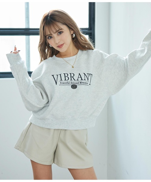 ANAP（アナップ）の「ロゴ刺繍裏起毛プルオーバー（スウェット・レディース・ライトグレー/ブラウン/ブルー・FREE）」の14枚目の写真