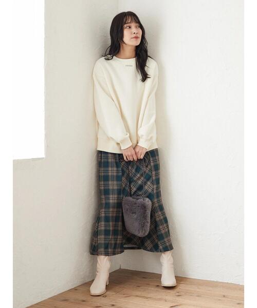 Green　Parks（グリーンパークス）の「裏起毛ロゴプルオーバー＊（スウェット・レディース・グレー/ブルー/グリーン/アイボリー・FREE）」の5枚目の写真