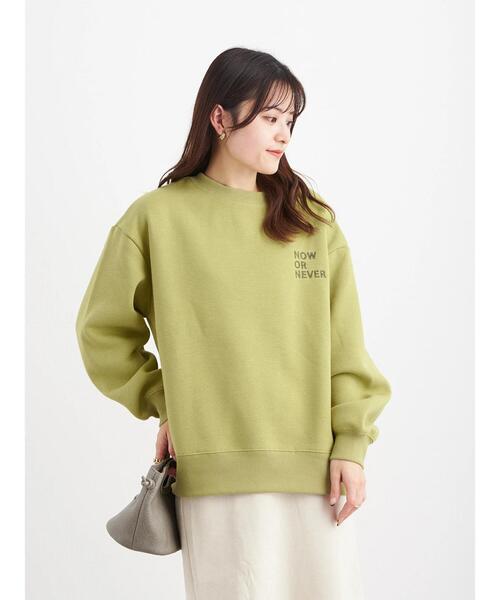 Green　Parks（グリーンパークス）の「裏起毛ロゴプルオーバー＊（スウェット・レディース・グレー/ブルー/グリーン/アイボリー・FREE）」の18枚目の写真