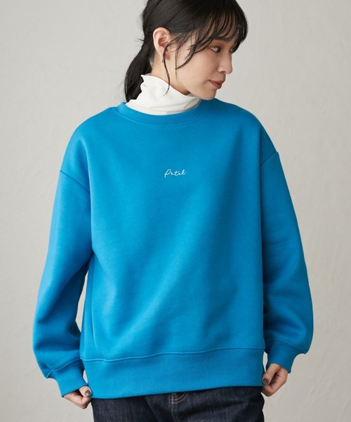 Green　Parks（グリーンパークス）の「裏起毛ロゴプルオーバー＊（スウェット・レディース・グレー/ブルー/グリーン/アイボリー・FREE）」の4枚目の写真