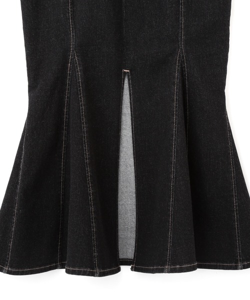 PROPORTION BODY DRESSING(プロポーションボディドレッシング)の「トライアングルデニムマーメイド / 1212120300(スカート・レディース・ブラック/ダークネイビー・SMALL/MEDIUM)」の16枚目の写真