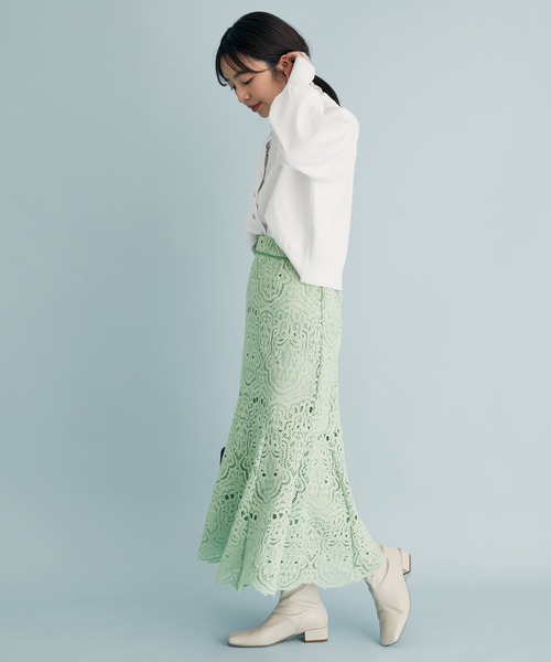 VIS（ビス）の「レースマーメイドスカート（スカート・レディース・グレー/キナリ/グリーン/ホワイト系その他5・S/M）」の7枚目の写真