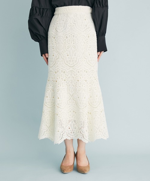 VIS（ビス）の「レースマーメイドスカート（スカート・レディース・グレー/キナリ/グリーン/ホワイト系その他5・S/M）」の11枚目の写真