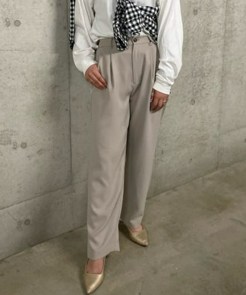 RODEO CROWNS WIDE BOWL（ロデオクラウンズワイドボウル）の「イージータックパンツ（その他パンツ・レディース・ブラック/ライトグレー/ベージュ・FREE）」の22枚目の写真