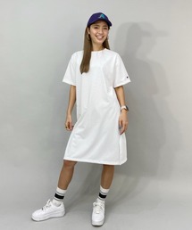 CHAMPION/チャンピオン  ルーズシルエット/無地ワンポイントロゴTシャツワンピース  CW-V322