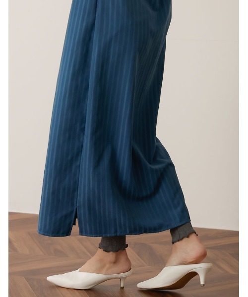 Re:EDIT（リエディ）の「裾メローリブレギンス（レギンス/スパッツ・レディース・ブラック/ダークグレー/グレー・MEDIUM）」の4枚目の写真