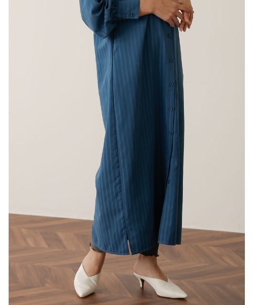 Re:EDIT（リエディ）の「裾メローリブレギンス（レギンス/スパッツ・レディース・ブラック/ダークグレー/グレー・MEDIUM）」の5枚目の写真