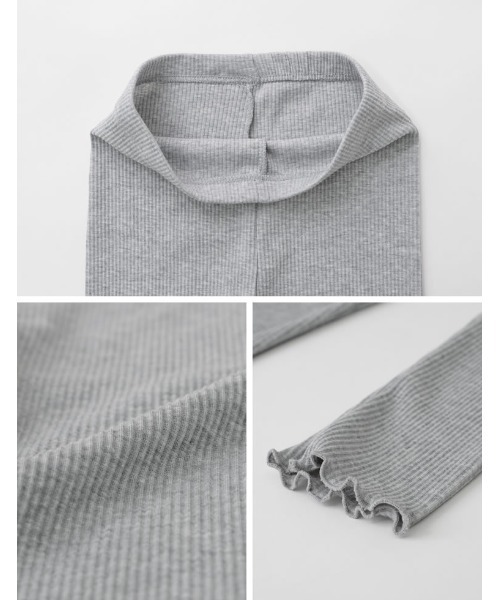 Re:EDIT（リエディ）の「裾メローリブレギンス（レギンス/スパッツ・レディース・ブラック/ダークグレー/グレー・MEDIUM）」の14枚目の写真