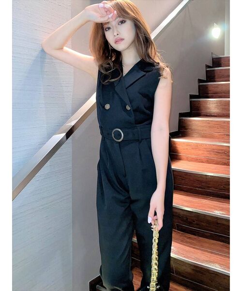 RESEXXY（リゼクシー）の「テーラーテーパードコンビネゾン（つなぎ/オールインワン・レディース・ピンク/ブラック/ベージュ・FREE）」の15枚目の写真