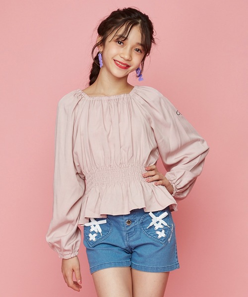 JENNI love（ジェニィラブ）の「ウエストシャーリングトップス（Tシャツ/カットソー・キッズ・ブラック/ベージュ/ピンク・160cm/130cm/150cm/140cm）」の3枚目の写真