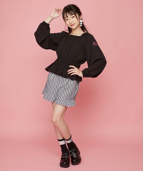 JENNI love（ジェニィラブ）の「ウエストシャーリングトップス（Tシャツ/カットソー・キッズ・ブラック/ベージュ/ピンク・160cm/130cm/150cm/140cm）」の5枚目の写真