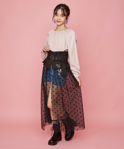 JENNI love（ジェニィラブ）の「ウエストシャーリングトップス（Tシャツ/カットソー・キッズ・ブラック/ベージュ/ピンク・160cm/130cm/150cm/140cm）」の8枚目の写真