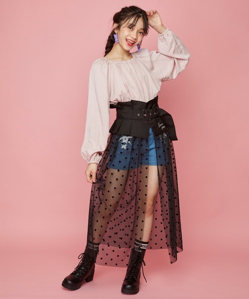 JENNI love（ジェニィラブ）の「ウエストシャーリングトップス（Tシャツ/カットソー・キッズ・ブラック/ベージュ/ピンク・160cm/130cm/150cm/140cm）」の7枚目の写真