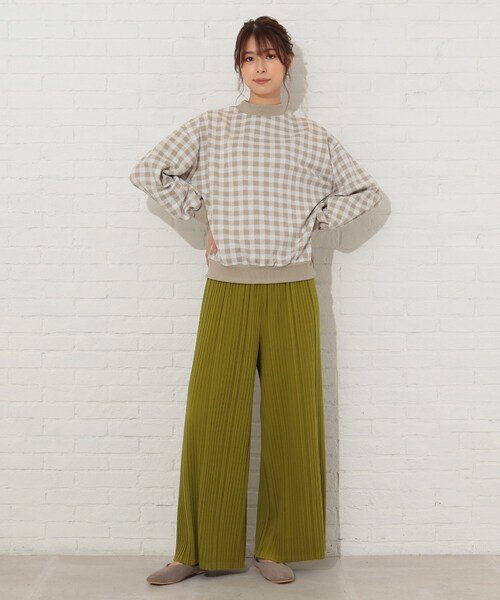 Cutie Blonde(キューティーブロンド)の「◆【S-L】楽してこなれ見え 柔らか カラープリーツパンツ(その他パンツ・レディース・ライトグリーン/チャコールグレー/アイボリー/グレー/ブラック/黄緑系・01/02/03)」の16枚目の写真