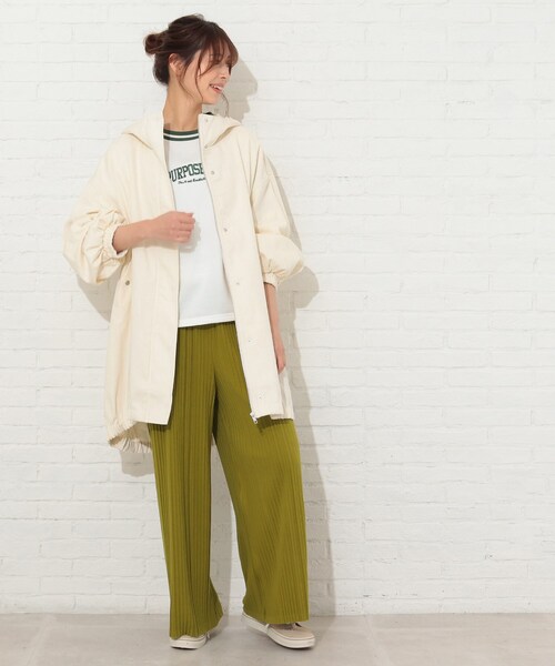 Cutie Blonde(キューティーブロンド)の「◆【S-L】楽してこなれ見え 柔らか カラープリーツパンツ(その他パンツ・レディース・ライトグリーン/チャコールグレー/アイボリー/グレー/ブラック/黄緑系・01/02/03)」の19枚目の写真