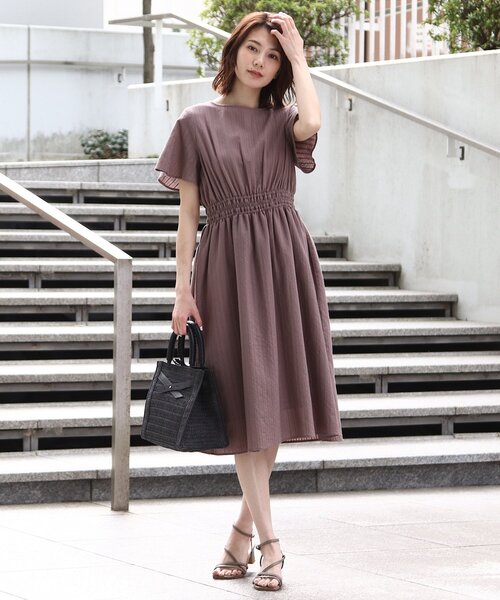 SOUP（スープ）の「◆洗える・上品フェミニン/フィット＆フレアカラミレースワンピース（ワンピース・レディース・ブラック/ブラウン系その他/ライトパープル・11/15 /13/09/07）」の15枚目の写真