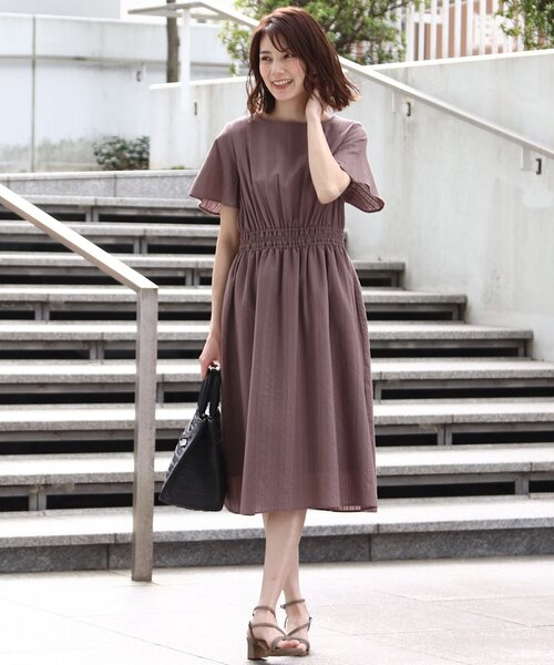 SOUP（スープ）の「◆洗える・上品フェミニン/フィット＆フレアカラミレースワンピース（ワンピース・レディース・ブラック/ブラウン系その他/ライトパープル・11/15 /13/09/07）」の16枚目の写真